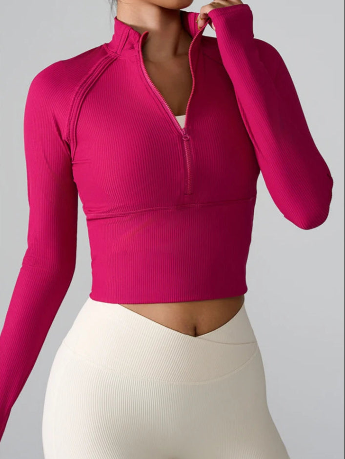 Wavy Glide Half-Zip Top