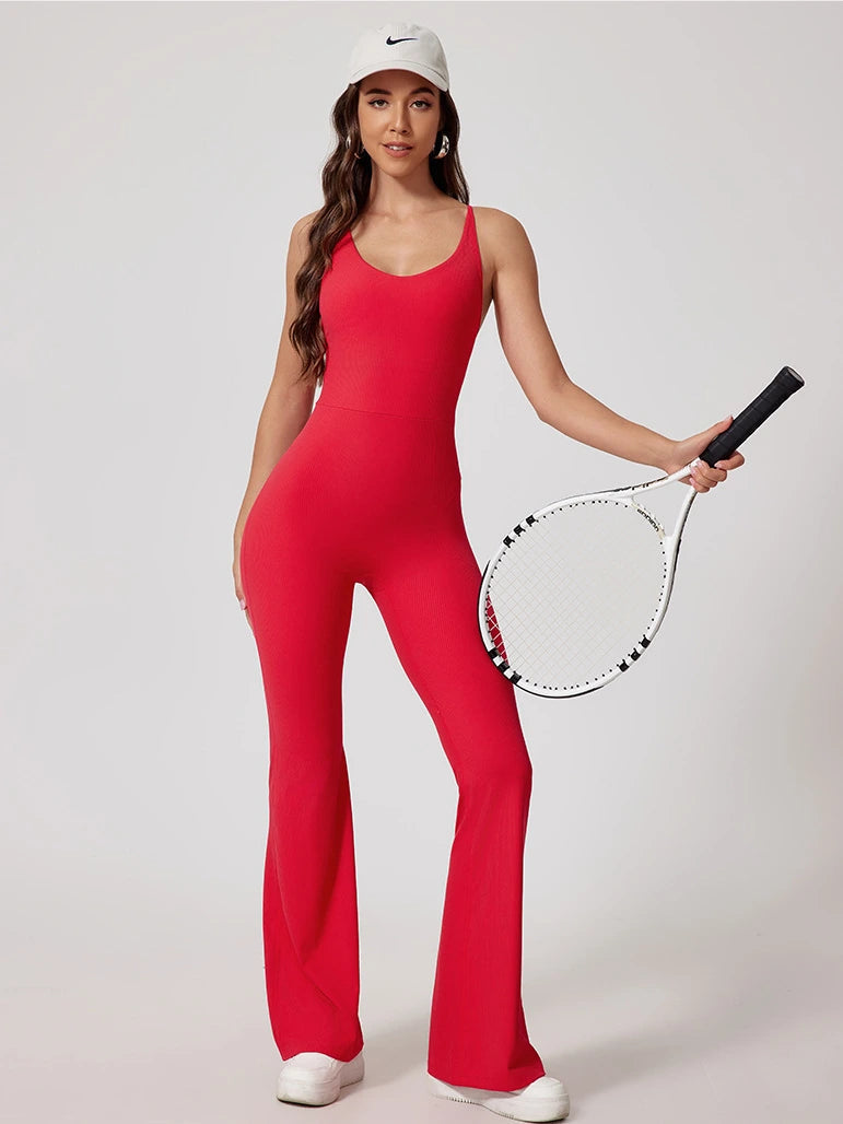 Wavy Strap Halter Suit
