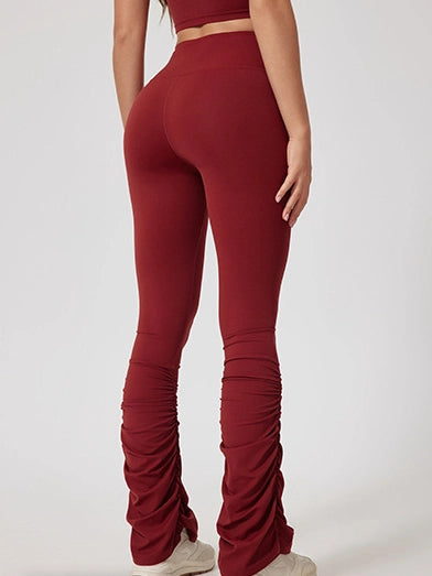 Wavy Stretch Flared Leggings