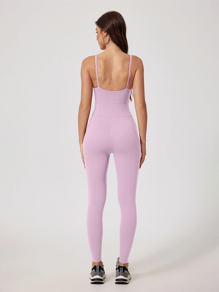 Wavy Curve Zip Suit