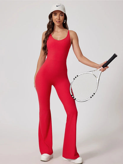 Wavy Strap Halter Suit