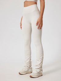 Wavy Stretch Flared Leggings