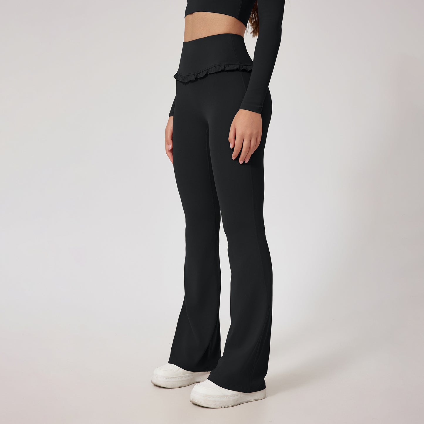 Wavy Cute Ruffle Flared Leggings
